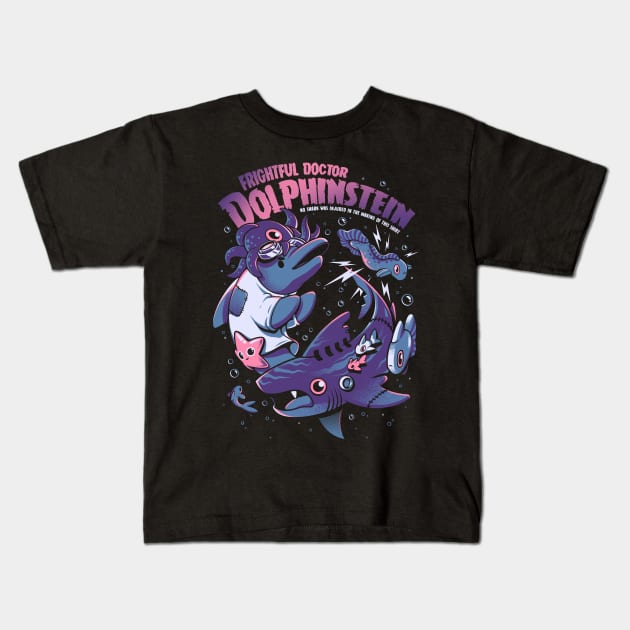 Doc Dolphinstein Kids T-Shirt by Ilustrata